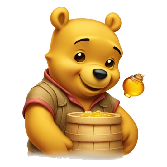 winnie the pooh with honey sticker