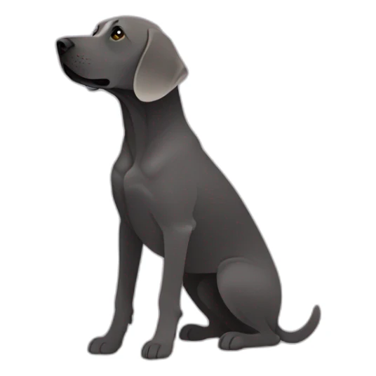 shorthair weimaraner profile silhouete sticker