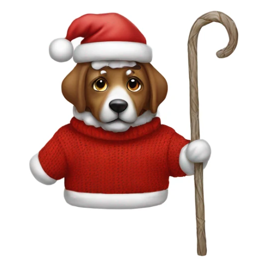 Cane con il maglione natalizio sticker