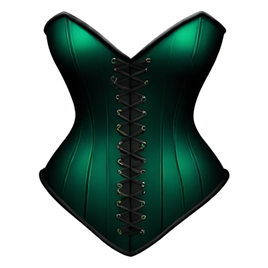 Dark green figure corset sticker