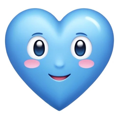 Blue heart with the words Hi Cutie! in the middle  sticker