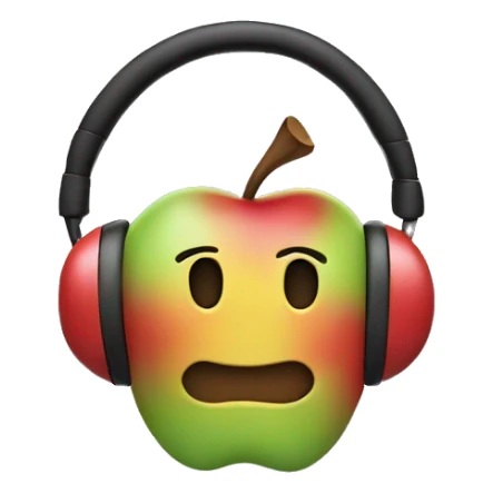 Apple headphones with bows on them sticker