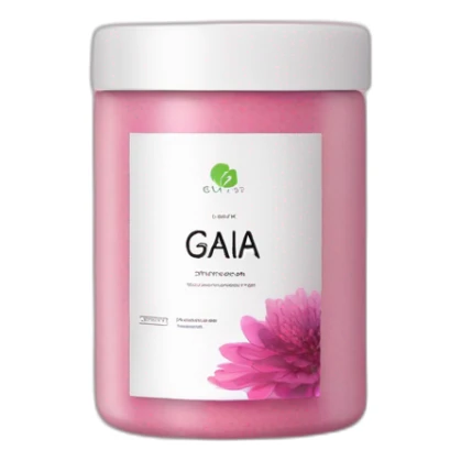 GAIA Beauté Supplements with pink and black packaging  sticker