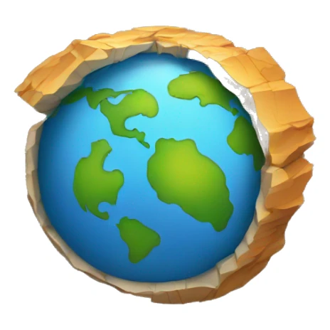 core of the earth in the center sticker
