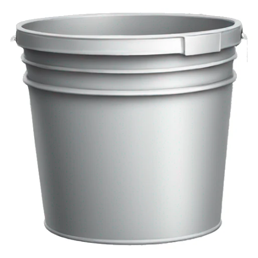 A bucket the size of a car sticker