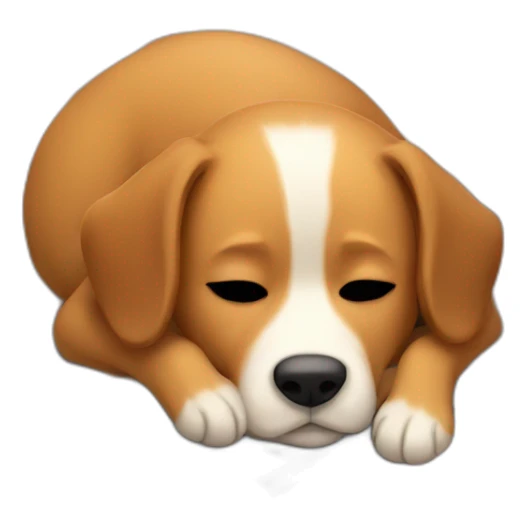 Dog sleeping on roof sticker