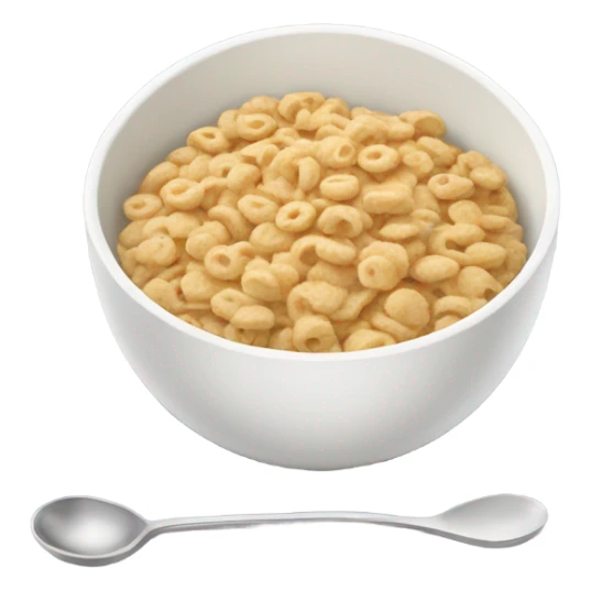 A bowl of cereal milk and a spoon sticker