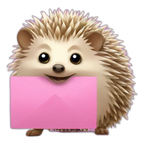 hedgehog and pink voting ballot sticker