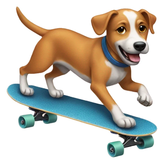 A dog riding a skateboard sticker