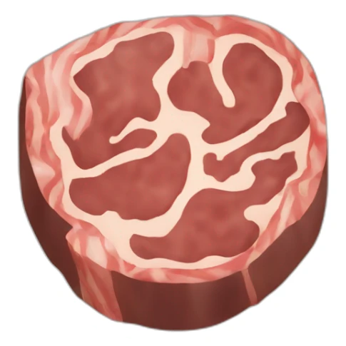 meat quarter of a circle sticker