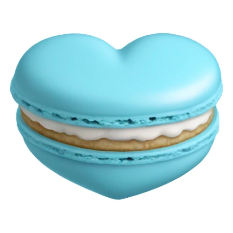 Light blue macaroon in shape of heart 🩵  sticker