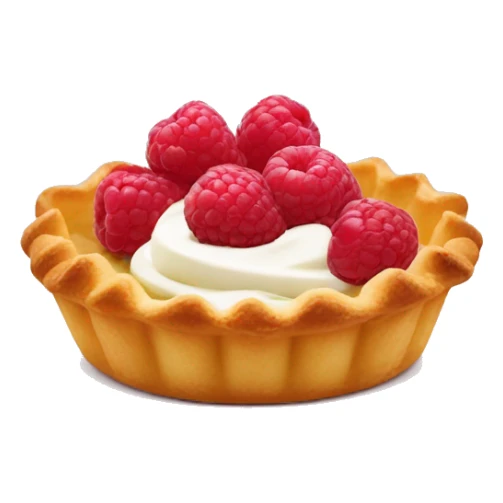 tartlet with cream and raspberries sticker