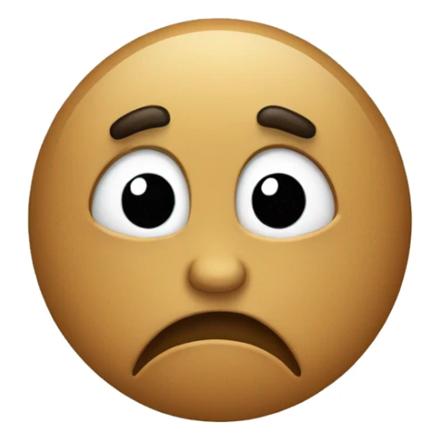 Sad with tongue sticking out sticker