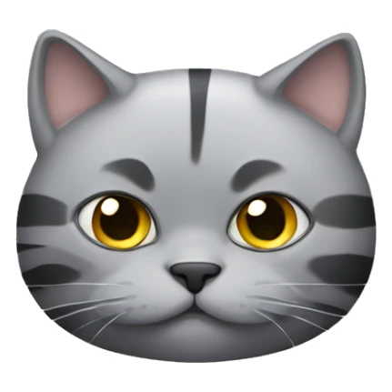 Grey fat cat but the grey have some black stripes  sticker