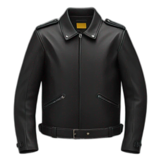 Veste en cuir noir sticker
