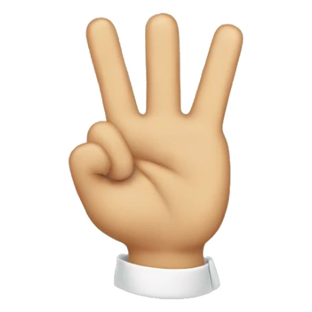 The index and middle fingers are together and raised  sticker