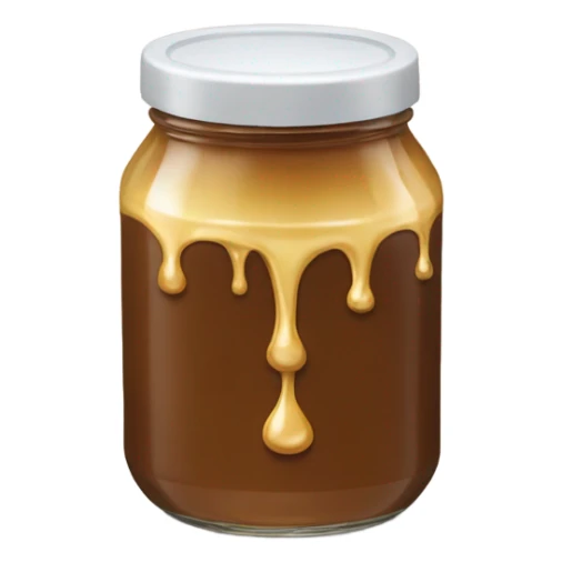 a jar of canamel dripping down sticker