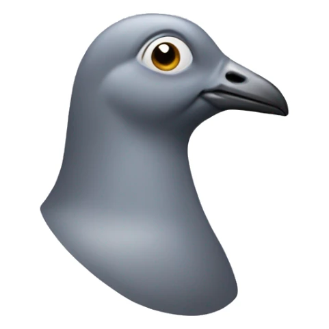 man’s head on pigeon body sticker