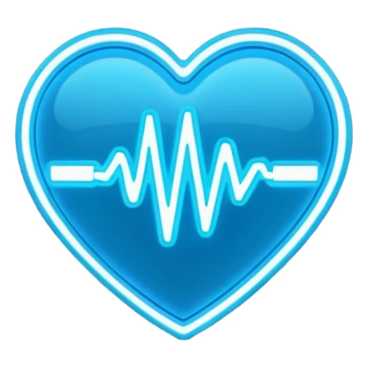 heart pules tech with the pules symbol in the middle  sticker