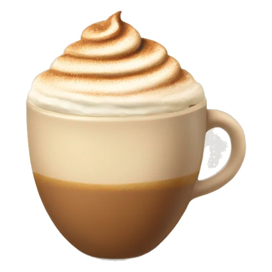 cozy cappucino in beige cup with cream and cinnamon on top sticker