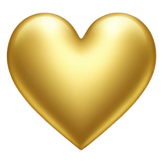 Gold colored heart  sticker