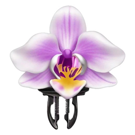 hair claw/clip with orchid ( accessory)  sticker