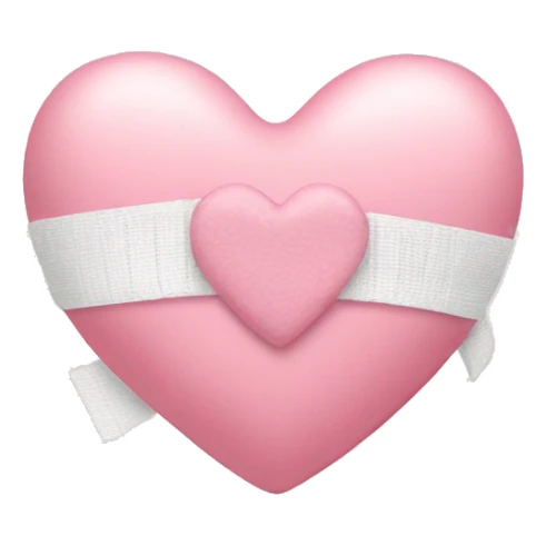 Baby pink heart with bandage.  sticker