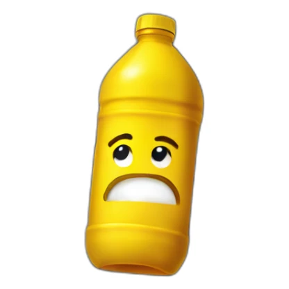 dark yellow water in a water bottle laying on the sidewalk sticker