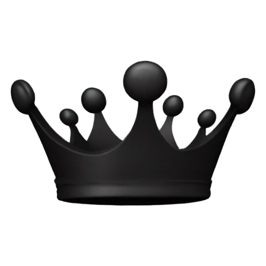fully Black crown (only the crown, no decorations, just a black crown)) sticker