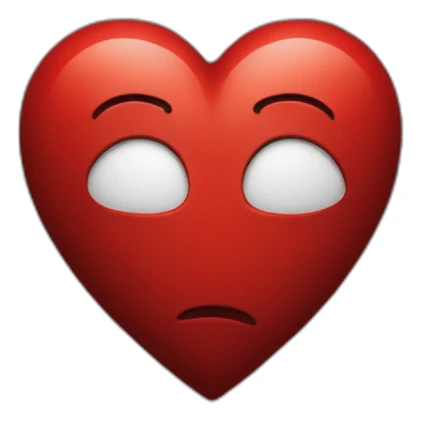 Un coeur rouge qui commence à devenir noir  sticker