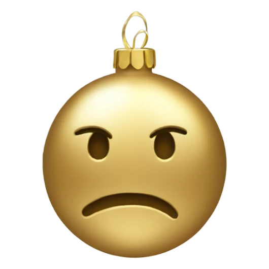 A metallic Christmas gold ornament sticker