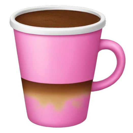 Pink coffee sticker
