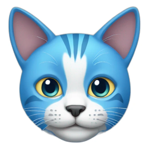 Blue cat sticker