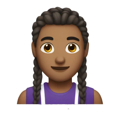 Justin Jefferson with braids ai emoji sticker