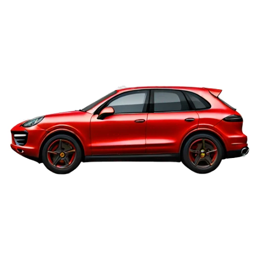 red porsche cayenne with red rims and no licence plate  sticker