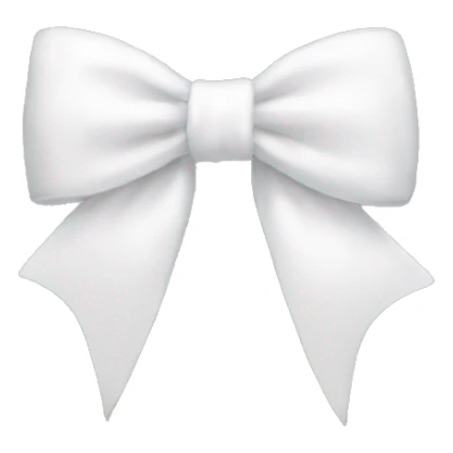 White bow  sticker