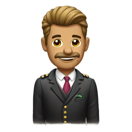 hombre mayor con tatuajes en la cara estilo emoji sticker