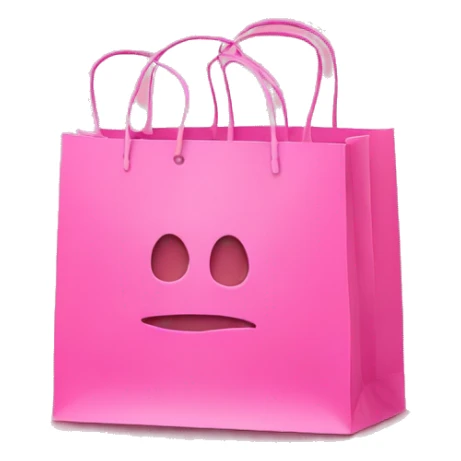 pink shopping bags sticker