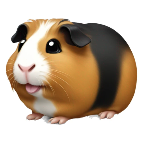 cute happy guinea pig black and tan sticker