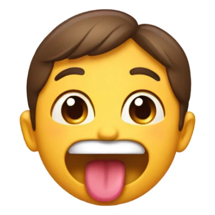 realistic indoor portrait meme with tongue out shaking  sticker