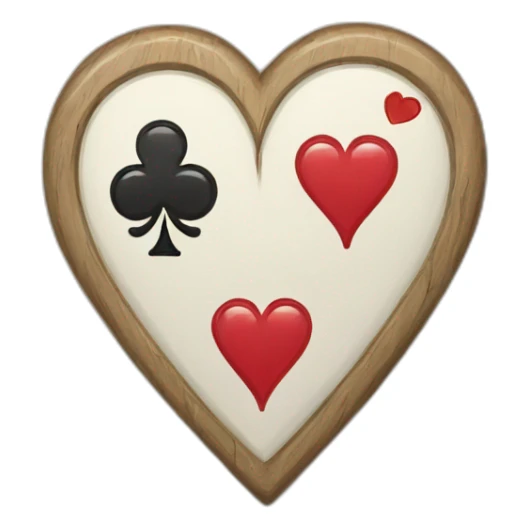 2 of hearts playing card sticker