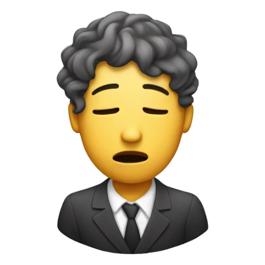 emoji tired with sung circles  sticker