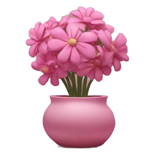 pink flower still life art sticker