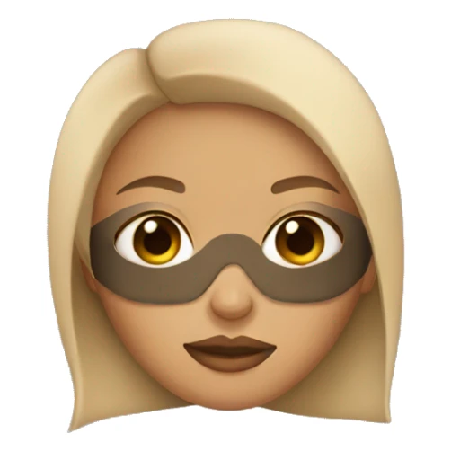 sleepy tan girl with eye mask sticker