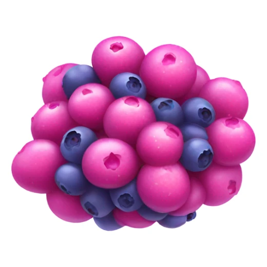 Pink clusters of blueberries with glitter  sticker