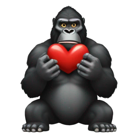 King Kong WITH LOVE HEART HANDS sticker