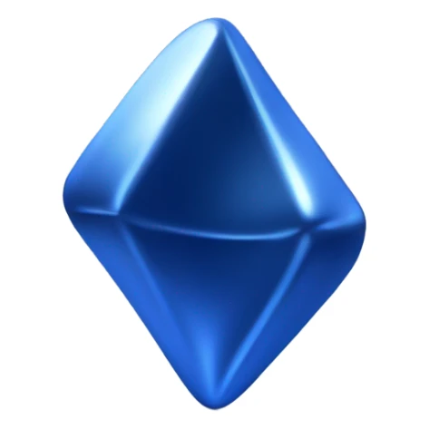 a single piece of cobalt metal sticker