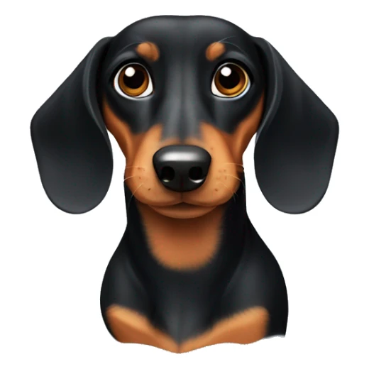 Black and tan dachshund  sticker