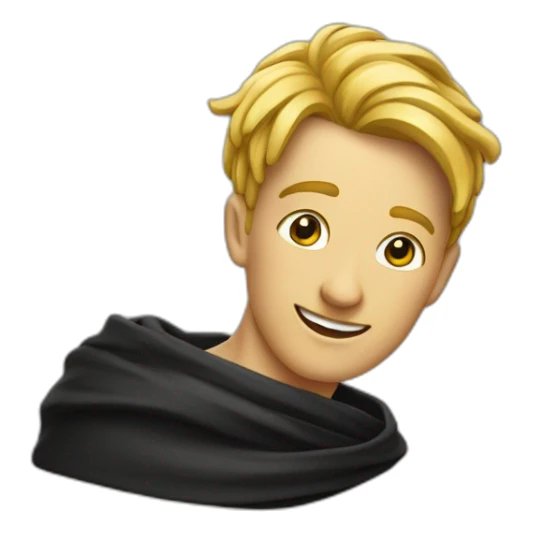 Emoji mit schwarzem Tuch das den Mund verdeckt  sticker