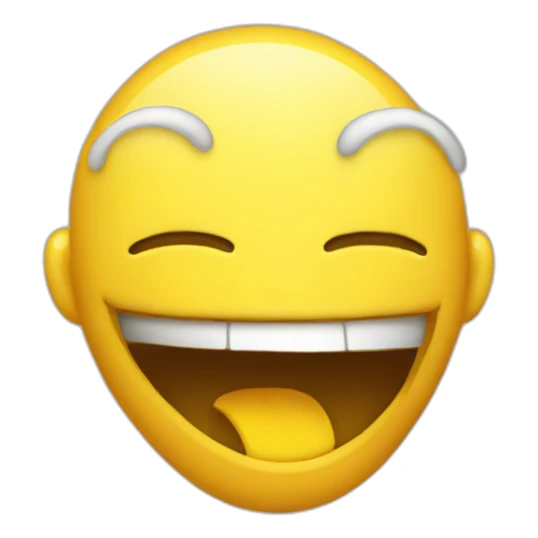 Yellow emoji Almost dying of laughter sticker